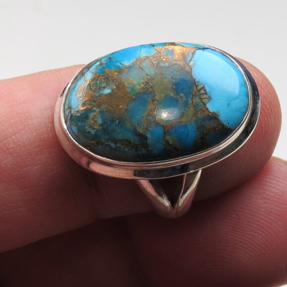 $350 Sterling SilverCopper Turquoise Ring